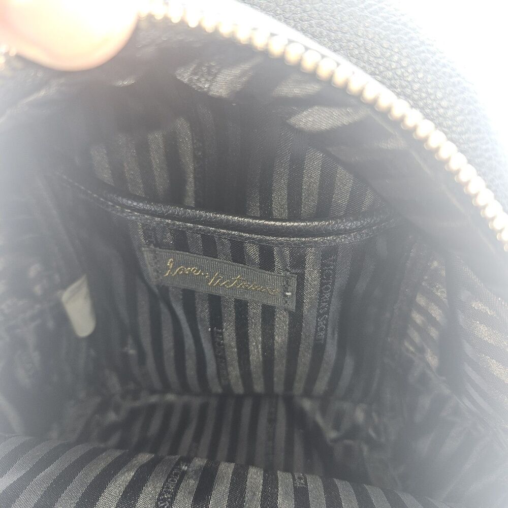 Victoria's Secret V Quilt Mini Backpack Black Gold Chain Studded Bag - Picture 10 of 12
